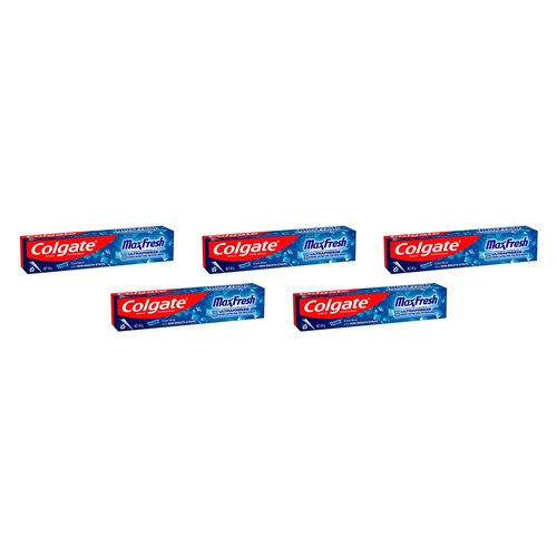 Colgate Max Fresh Cool Mint Toothpaste with Mini Breath Strips 40g Pack of 5