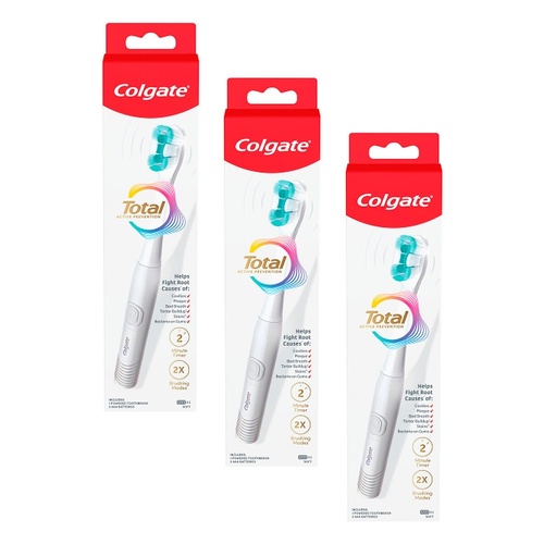 Colgate Total Active Prevention Powered Toothbrush Pack of 3