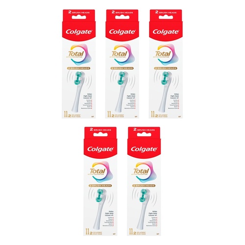 Colgate Total Battery Toothbrush Refill Heads 2 Pack Bundle of 5