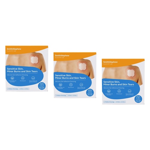 Allevyn Life Silicone Gel Adhesive Dressing 12.9cm x 12.9cm 2 Pack Bundle of 3