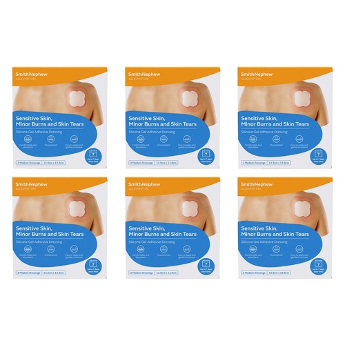 Allevyn Life Silicone Gel Adhesive Dressing 12.9cm x 12.9cm 2 Pack Bundle of 6