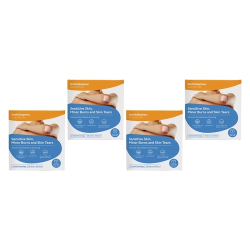 Allevyn Life Silicone Gel Adhesive Dressing 10.3cm x 10.3cm 2 Pack Bundle of 4