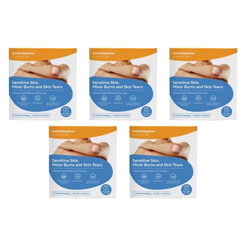 Allevyn Life Silicone Gel Adhesive Dressing 10.3cm x 10.3cm 2 Pack Bundle of 5