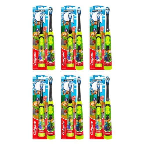 Colgate Kids Minecraft Sonic Power Toothbrush Extra Soft Pack of 6