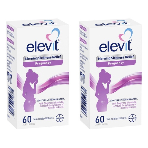 Elevit Morning Sickness Relief Pregnancy 60 Tablets Pack of 2