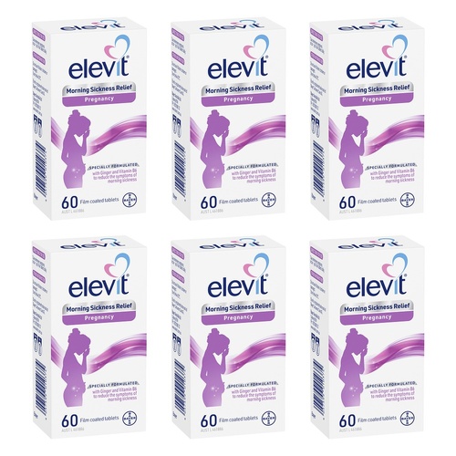 Elevit Morning Sickness Relief Pregnancy 60 Tablets Pack of 6