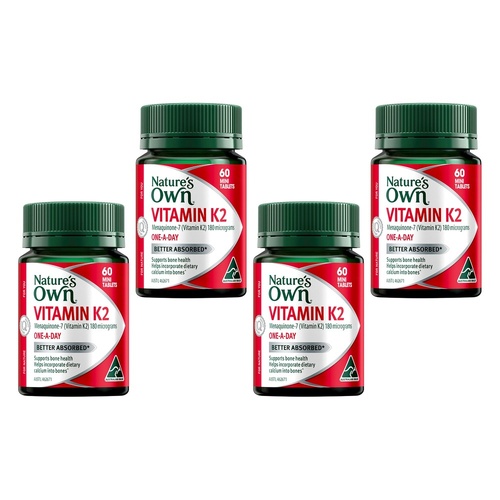 Nature's Own Vitamin K 60 Tablets Pack of 4