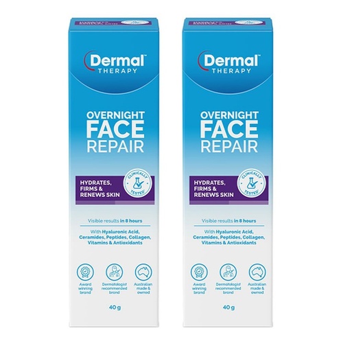 Dermal Therapy Overnight Face Repair 40g Pack of 2