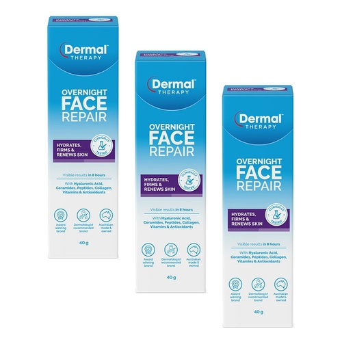 Dermal Therapy Overnight Face Repair 40g Pack of 3