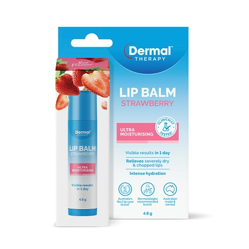 Dermal Therapy Lip Balm Stick Strawberry 4.8g x 6