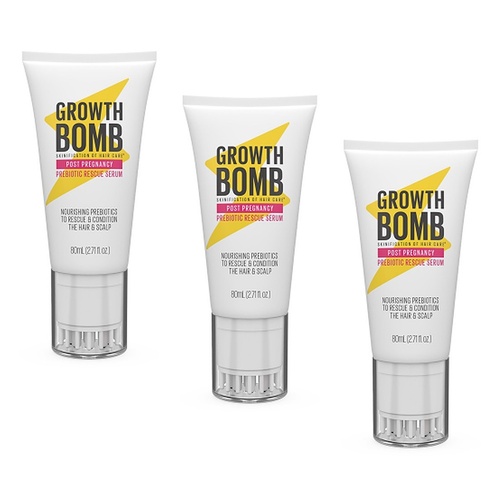 Growth Bomb Post Pregnancy Prebiotic Rescue Serum 80mL Pack of 3