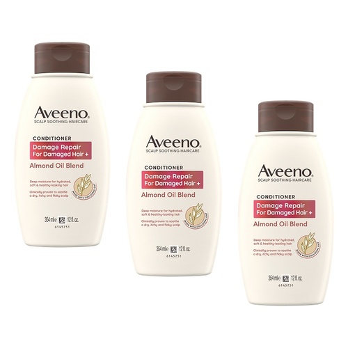 Aveeno Damage Repair+ Almond Oil Conditioner 354mL Pack of 3