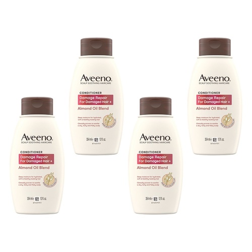 Aveeno Damage Repair+ Almond Oil Conditioner 354mL Pack of 4