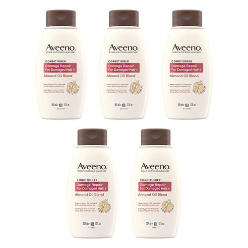 Aveeno Damage Repair+ Almond Oil Conditioner 354mL Pack of 5