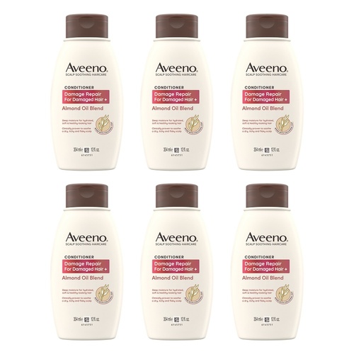 Aveeno Damage Repair+ Almond Oil Conditioner 354mL Pack of 6