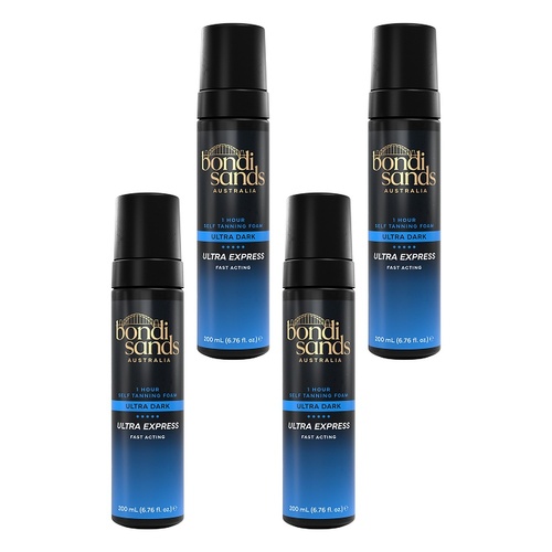 Bondi Sands Ultra Express Ultra Dark Self Tanning Foam 200mL Pack of 4