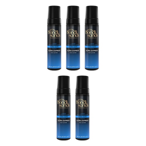 Bondi Sands Ultra Express Ultra Dark Self Tanning Foam 200mL Pack of 5