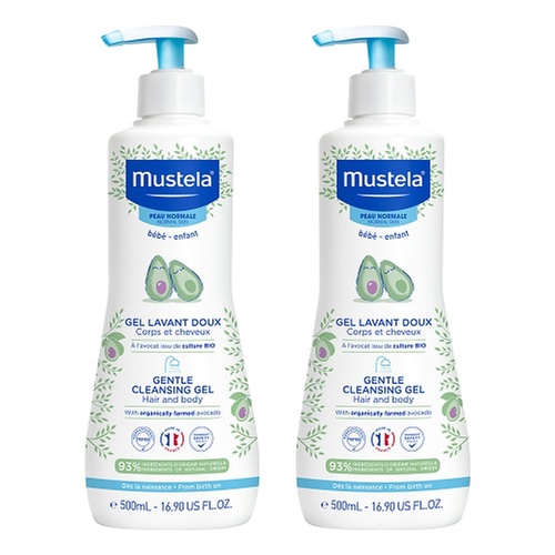 Mustela Gentle Cleansing Gel for Normal Skin 500mL Pack of 2