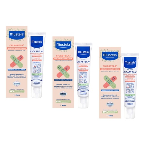 Mustela Cicastela SOS Recovery Cream 40mL Pack of 3