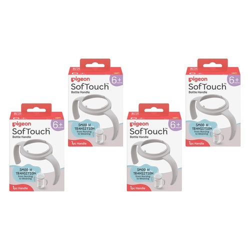 Pigeon SofTouch Bottle Handle 6+ Months Pack of 4