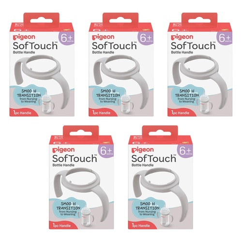 Pigeon SofTouch Bottle Handle 6+ Months Pack of 5