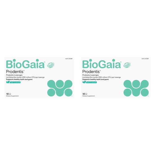 BioGaia Prodentis Probiotic Lozenges Mint Flavour 10 Pack Bundle of 2
