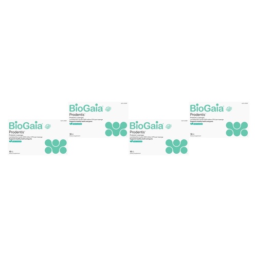 BioGaia Prodentis Probiotic Lozenges Mint Flavour 10 Pack Bundle of 4