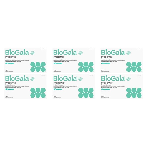 BioGaia Prodentis Probiotic Lozenges Mint Flavour 10 Pack Bundle of 6