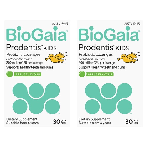 BioGaia Prodentis Probiotic Lozenges Apple Flavour 30 Pack Bundle of 2
