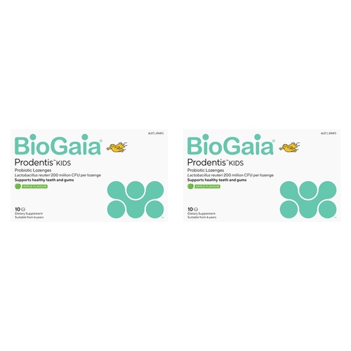 BioGaia Prodentis Kids Lozenges Apple 10 Pack Bundle of 2