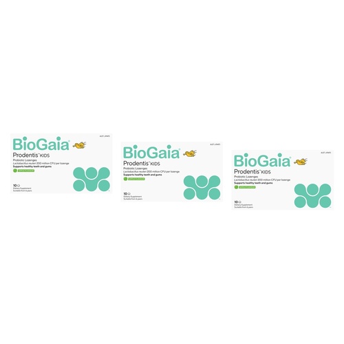 BioGaia Prodentis Kids Lozenges Apple 10 Pack Bundle of 3