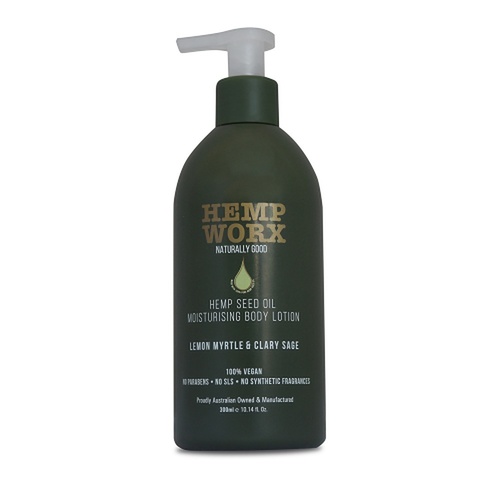 Hemp Worx Lemon Myrtle & Clary Sage Body Lotion 300mL