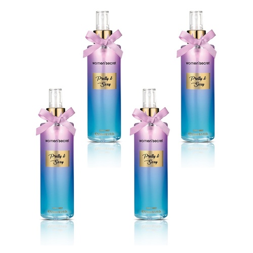 women'secret Pretty & Sexy Body Mist 250mL Pack of 4