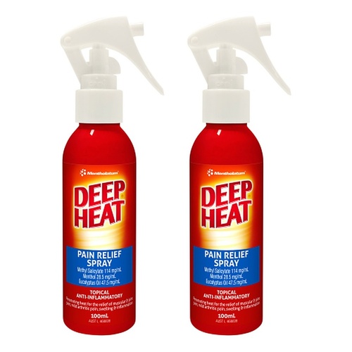 Deep Heat Pain Relief Spray 100mL Pack of 2