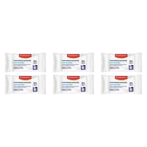 Elastoplast Conforming Bandage Unstretched 8cm x 2m Pack of 6