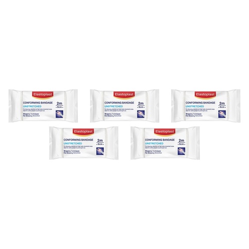 Elastoplast Conforming Bandage Unstretched 6cm x 2m Pack of 5