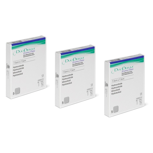Duoderm Dressing Square Extra Thin 7.5cm x 7.5cm Pack of 3