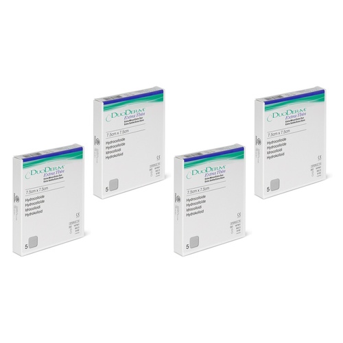 Duoderm Dressing Square Extra Thin 7.5cm x 7.5cm Pack of 4