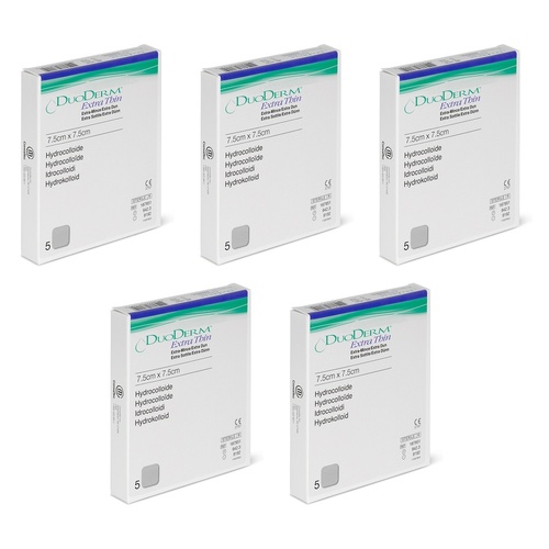 Duoderm Dressing Square Extra Thin 7.5cm x 7.5cm Pack of 5