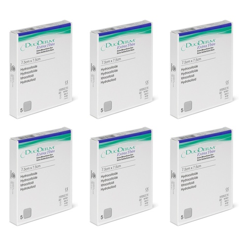 Duoderm Dressing Square Extra Thin 7.5cm x 7.5cm Pack of 6