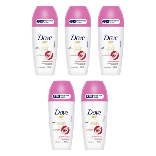 Dove Advanced Care Antiperspirant 72HR Protection Pomegranate Roll-On Pack of 5