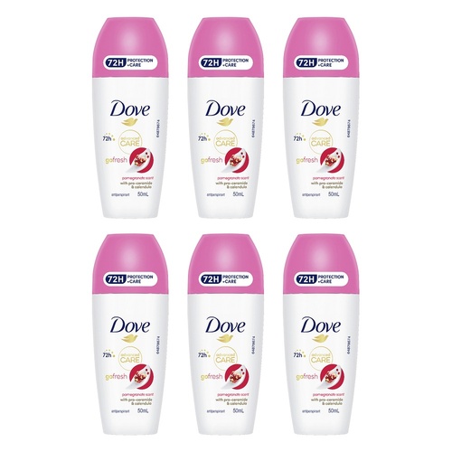 Dove Advanced Care Antiperspirant 72HR Protection Pomegranate Roll-On Pack of 6