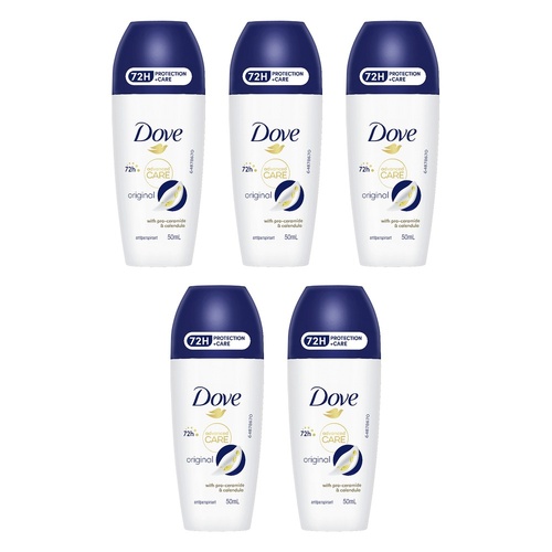Dove Advanced Care Antiperspirant 72HR Protection Original Roll-On Pack of 5