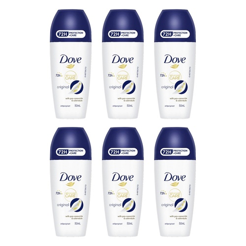 Dove Advanced Care Antiperspirant 72HR Protection Original Roll-On Pack of 6