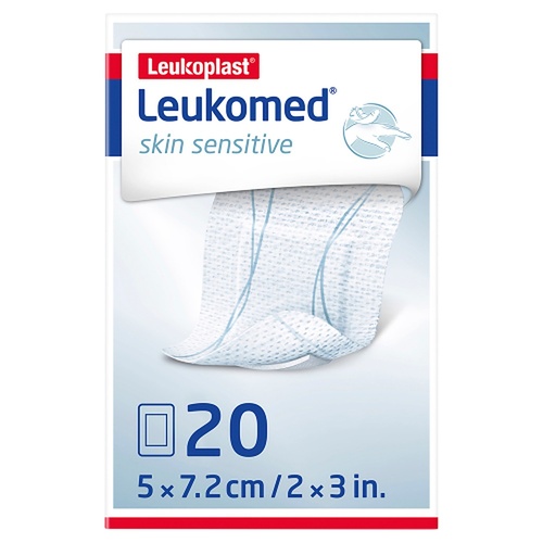 Leuko Leukomed Skin Sensitive Sterile Wound Dressing 5cm x 7.2cm 20 Pack