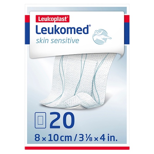 Leuko Leukomed Skin Sensitive Sterile Wound Dressing 8cm x 10cm 20 Pack