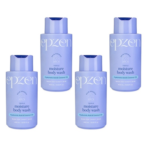 EpZen Skin Drench Triple Moisture Body Wash 400mL Pack of 4