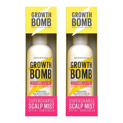 Growth Bomb Supercharge Scalp Mist SPF15 60mL Pack of 2