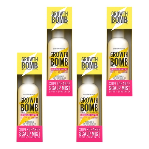 Growth Bomb Supercharge Scalp Mist SPF15 60mL Pack of 4