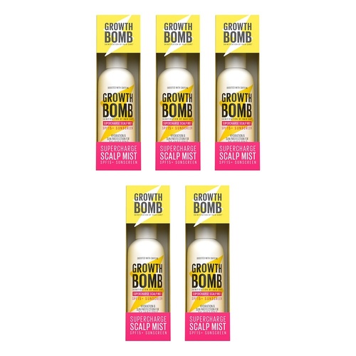 Growth Bomb Supercharge Scalp Mist SPF15 60mL Pack of 5
